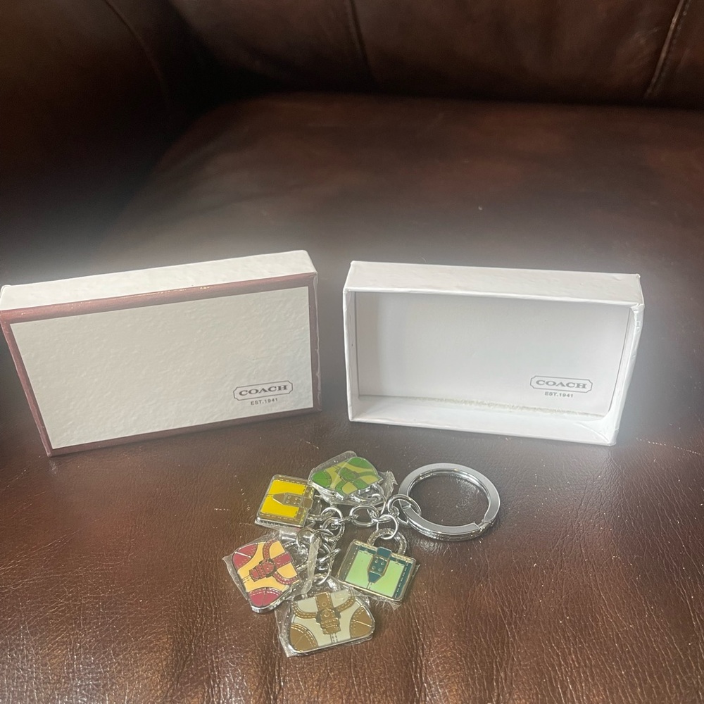 COACH 5 piece Multi Color Purse Key Chain